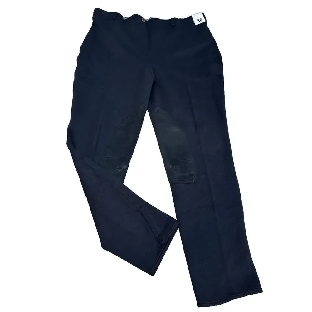 Tuff Rider Lets Ride Womens 38 Pull On Breeches Black Equestrian Knee Patches - Picture 2 of 9